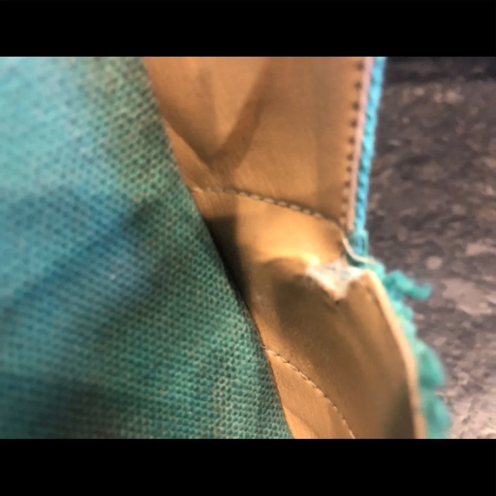 Castaner Green/Blue Frayed Edge Espadrilles